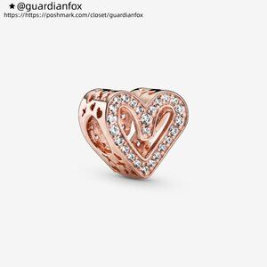 Pandora Sparkling Freehand Heart Charm